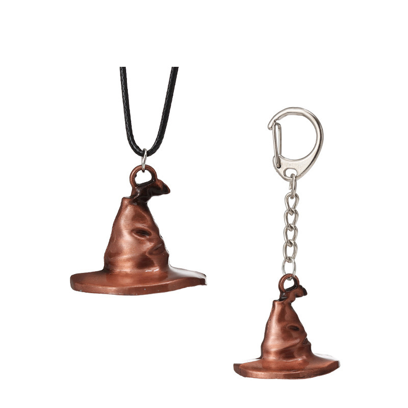 Harry Potter Retro Magic Hat Necklace Manufacturer High-Quality Direct Sales Pendant Creative Literary Retro Style