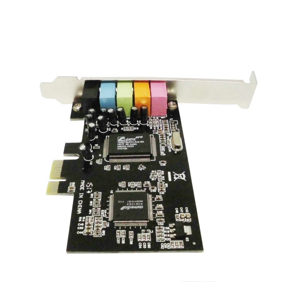 Tarjeta de sonido independiente PCIe 5 - en - 1 5.1 canales de sonido estéreo PC de escritorio tarjeta de sonido integrada PCI-E 8738
