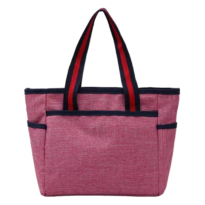 Nuevo bolso de las mujeres de la lona bolsa casual bolsa de almuerzo de la momia bolsa de color sólido retro mano blanco zanja fábrica al por mayor