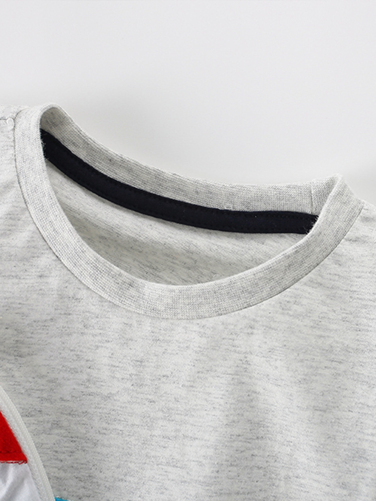 Malwee transfronterizo camiseta de niño nuevo estilo guapo niño cuello redondo manga corta Europa y América camiseta de verano para niños