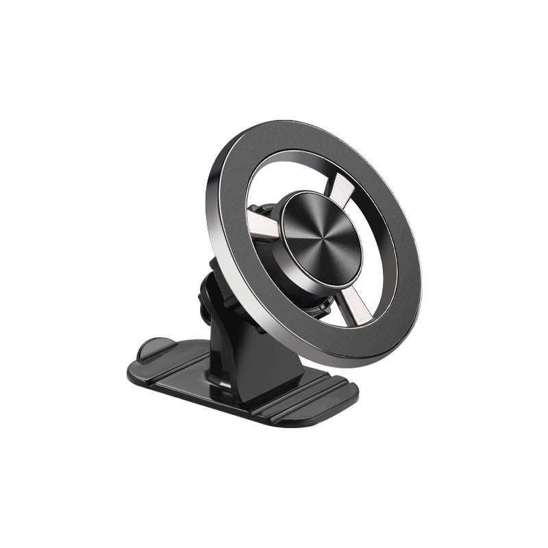 Qìchē Magsafe car phone holder dashboard 360 degree rotating magnetic mount (Car phone holder) - black-2-spare-adhesives-2-magnetic-rings