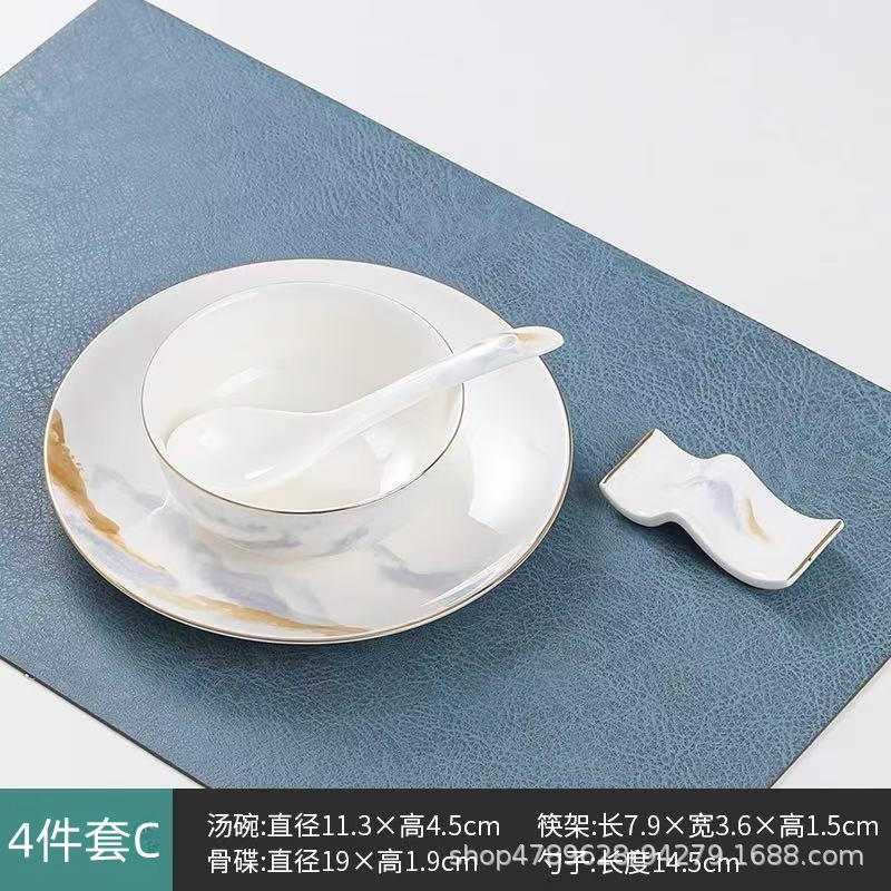 高級軽量高級ニューチャイナスタイル五つ星ホテルボーンチャイナテーブル装飾食器レストランクラブ業務用陶器|undefined
