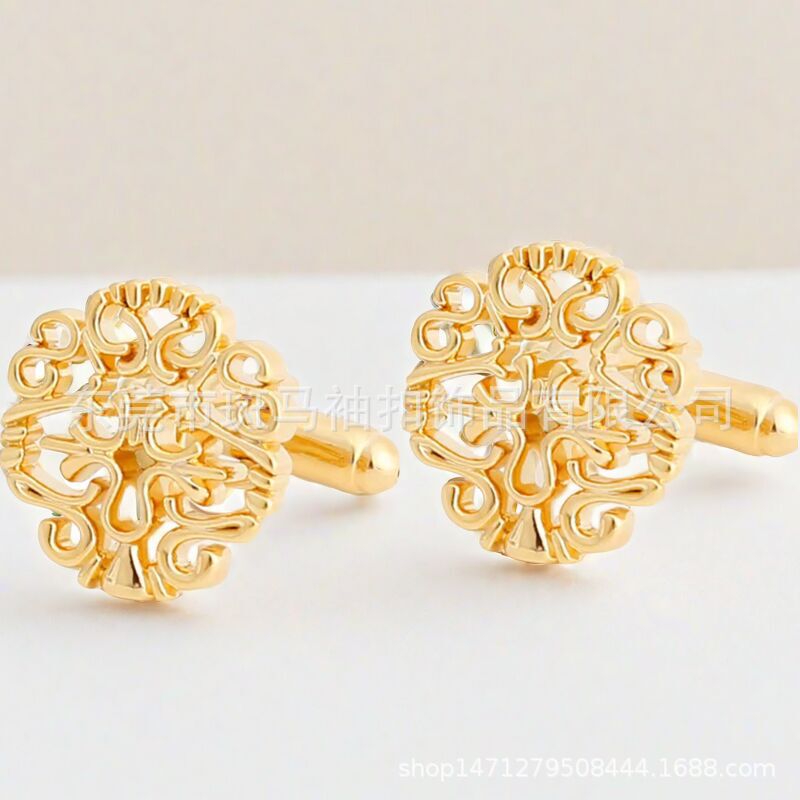 Free shipping square hollow French cufflinks cufflinks cufflinks cufflinks shirt wedding bridegroom men's and women's wedding suit shirt