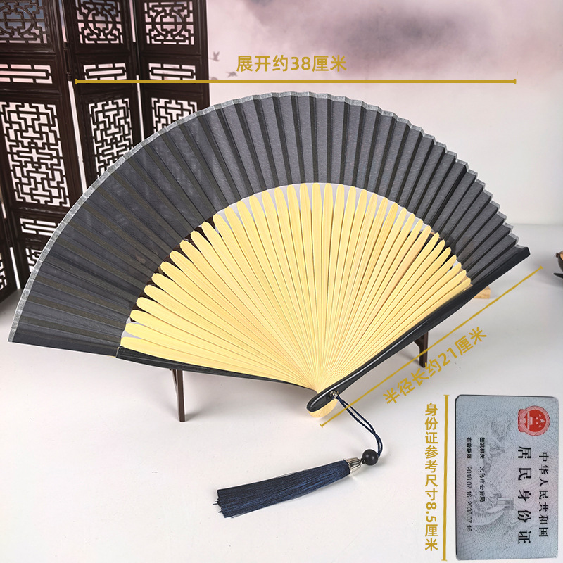 Ventilador antiguo ventilador plegable de verano chino chino cheongsam ventilador plegable de bambú artesanía ventilador pequeño ventilador de baile ventilador image 79