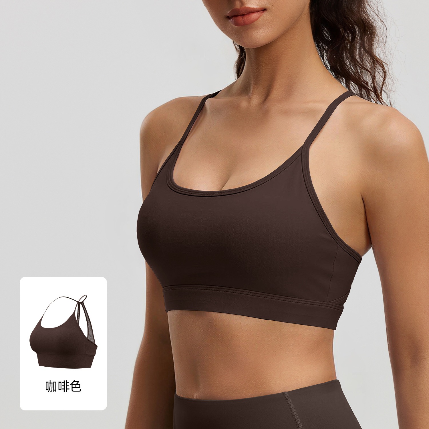 Ju Yi Tang tela de malla hermosa ropa interior deportiva para mujeres corriendo sexy agujero bra de fitness antichoque chaleco de poliestireno