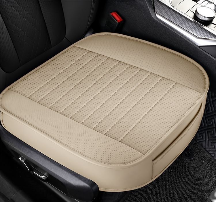 Perforated Leather Car Seat Cushion, Universal All-Season All-Inclusive Seat Cushion Cover, Single-Piece Seat Cushion, Single Main Driver Without Backrest, Cross-Border