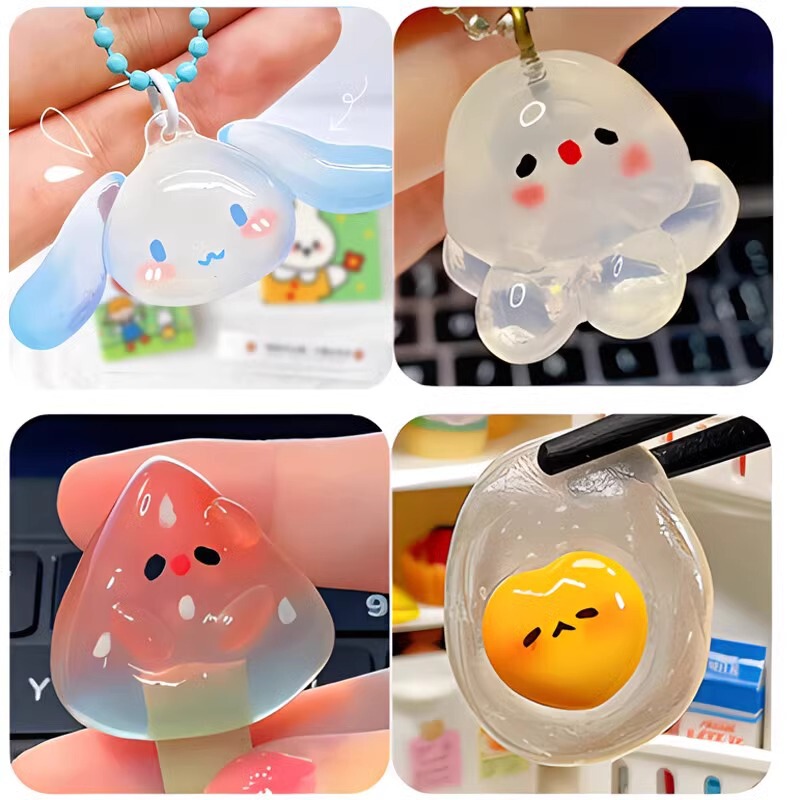 Free resin handmade diy material package homemade clay plastic crystal soil clay gum transparent girl pendant