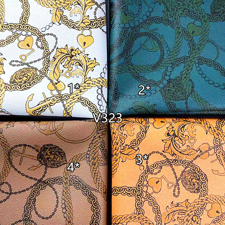 V323 复古饰品图 PVC 人造革.用于箱包手袋.皮带.鞋材