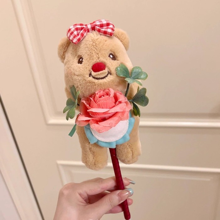 Día del Maestro regalo de mantequilla oso bouquet bolígrafo 2024 nuevo muñeco de dibujos animados para la maestra decoración