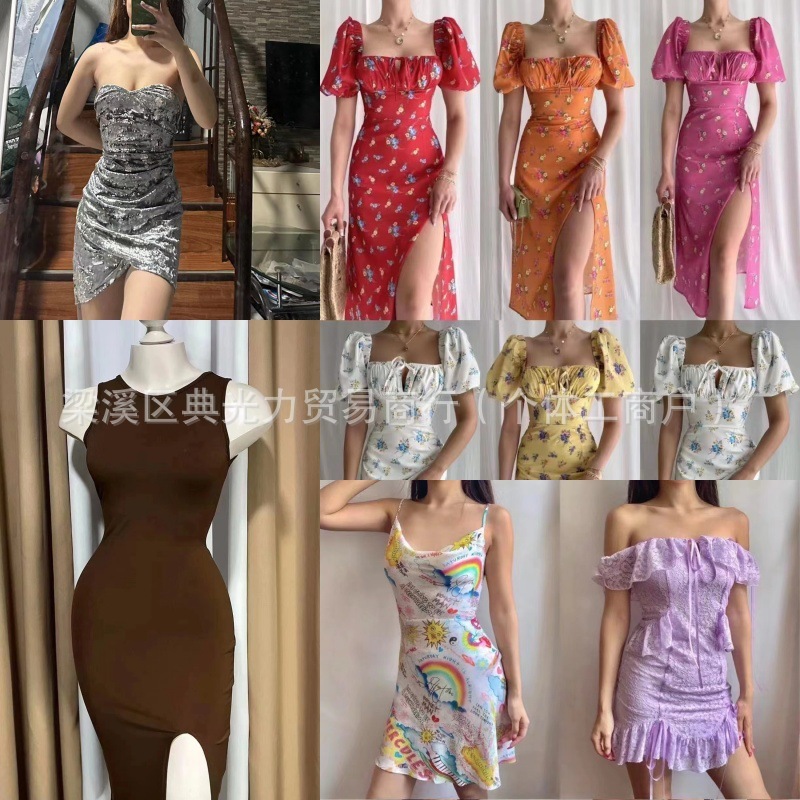 2025 ホットスタイル SHEIN ブランド雑品 SHEIN セクシードレス工場直販梱包と東南アジアへの出荷|undefined