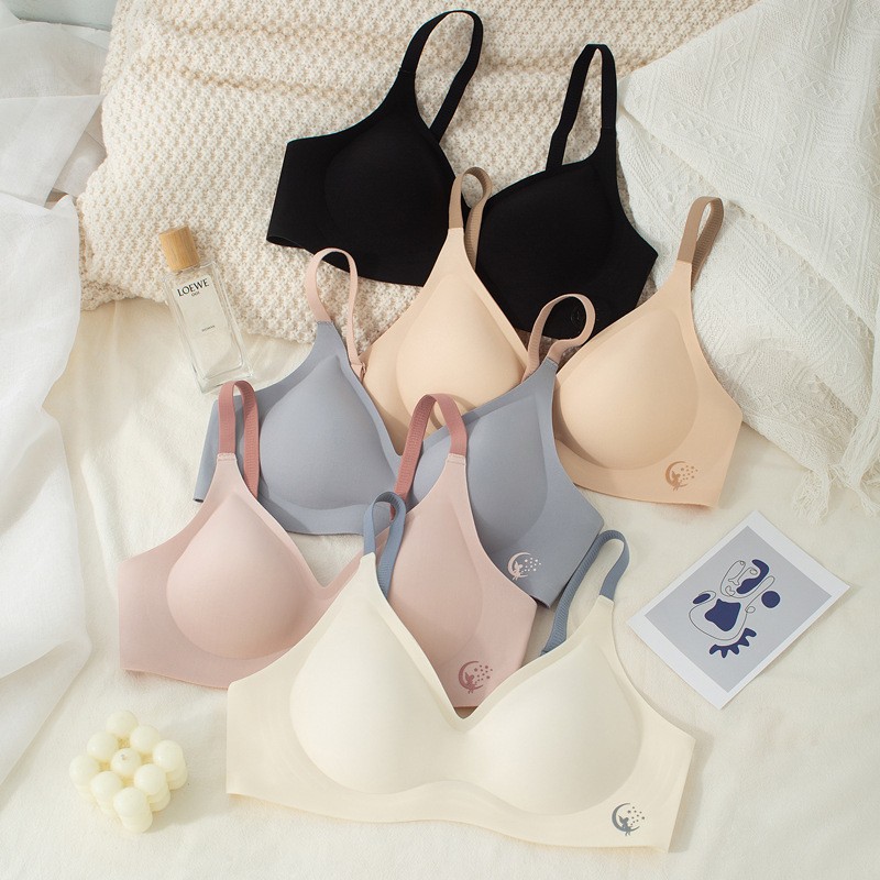 Correa de hombro sin marca sin anillo de acero ropa interior de jalea para damas se reúnen para evitar la caída del bra fijo de copa bra