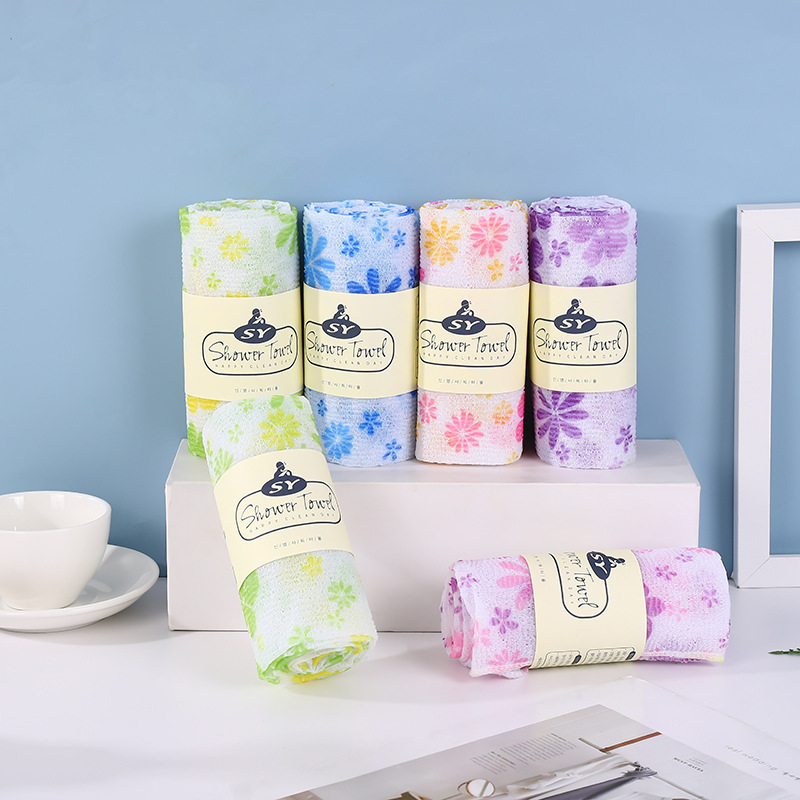Rubbing Bath Towel Five-color Printed Adult Double-sided Korean Bath Towel Home Bath Wholesale No Skin Injury and Skin-friendly Mud Rubbing Bath Towel Five-color Printed Adult Double-sided Korean Bath Towel Home Bath Wholesale No Skin Injury and Skin-friendly Mud