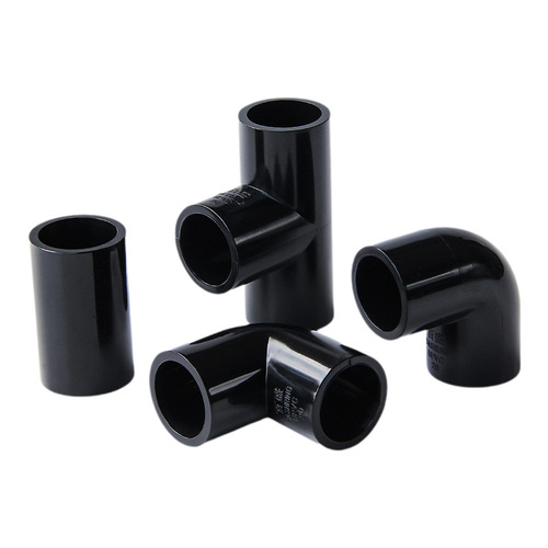 PVC pure black reducing tee size head fish tank water pipe fitting plastic water supply pipe three-way water supply fitting