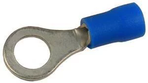 100pcs #10 Ring Terminal Connectors (Blue) 16-14 Gauge by A
