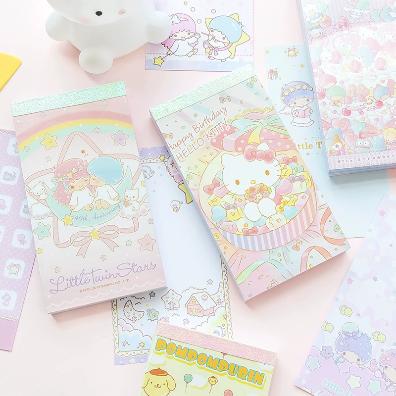 Креативный мультяшный Sanrio семейный блокнот для подписей, милый блокнот для начальной школы, бланк для записок