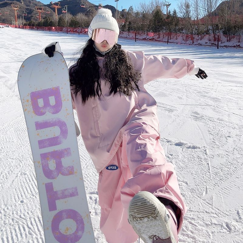 禾木滑雪运动滑雪服套装户外防风防水滑雪裤单双板可爱兔子滑雪衣|undefined