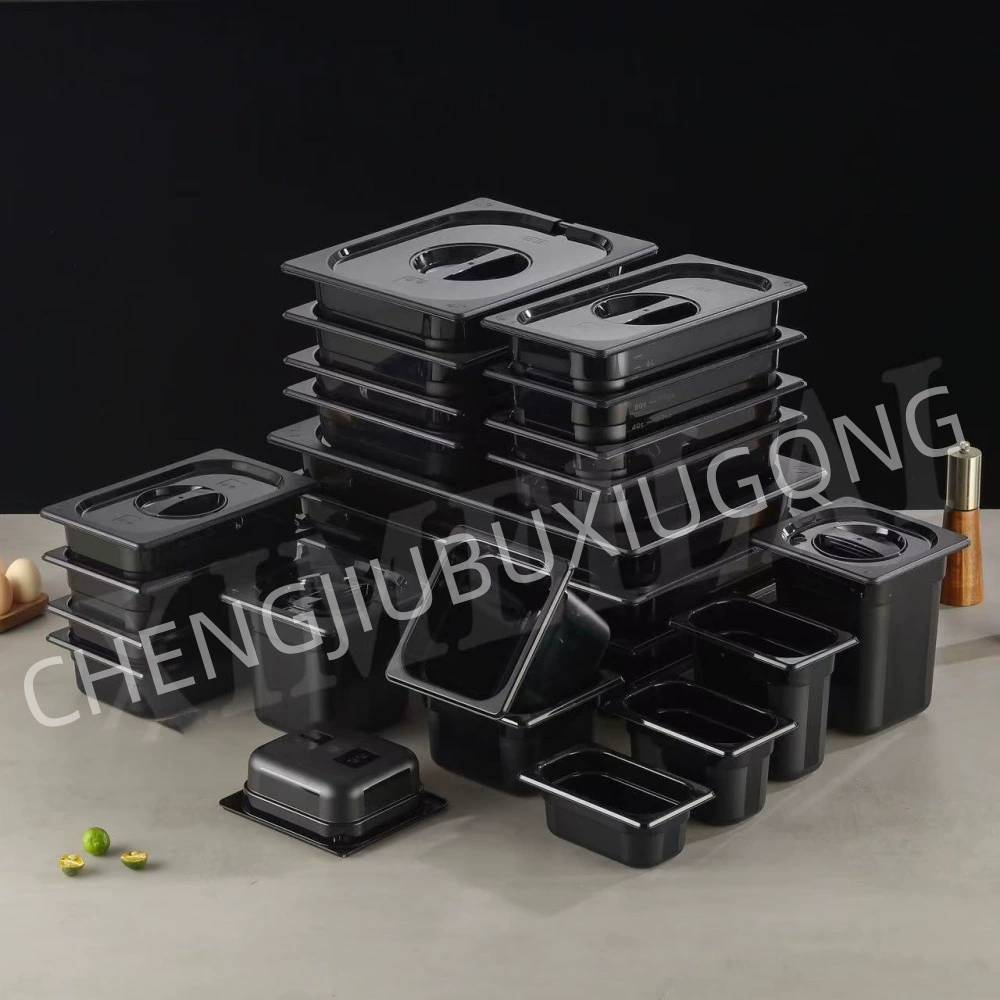 Видимый Прозрачный ПК горшок с пищевыми горшками с крышкой прямоугольная пряная витрина черный пластиковый горшок