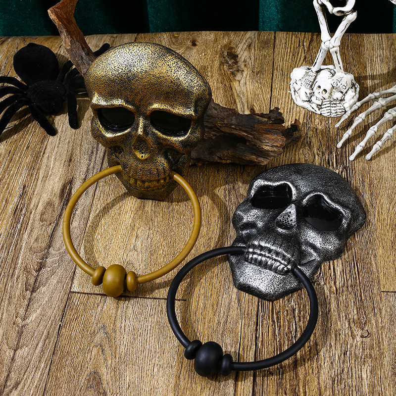 Halloween Horror Türklingel Geister Festival Totenkopf Trick Spielzeug Spukhaus Party Supplies Leuchtender Kürbis Totenkopf Türbehang_voghion.com