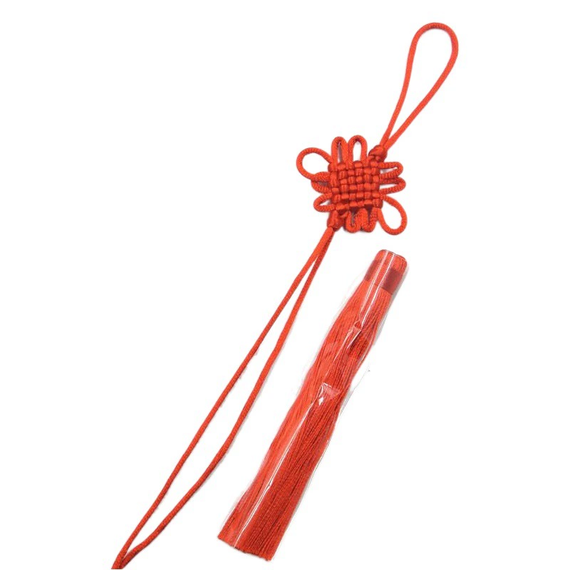 6 тарелок Одноцветный китайский узел кисточка шип полуфабрикат Ping An Not Фонарь ручной работы автомобильные подвесные украшения маленький китайский узел