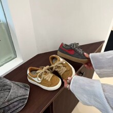 儿童鞋2025秋冬款女童做旧韩版休闲徳训鞋复古爆款酷炫运动板鞋潮