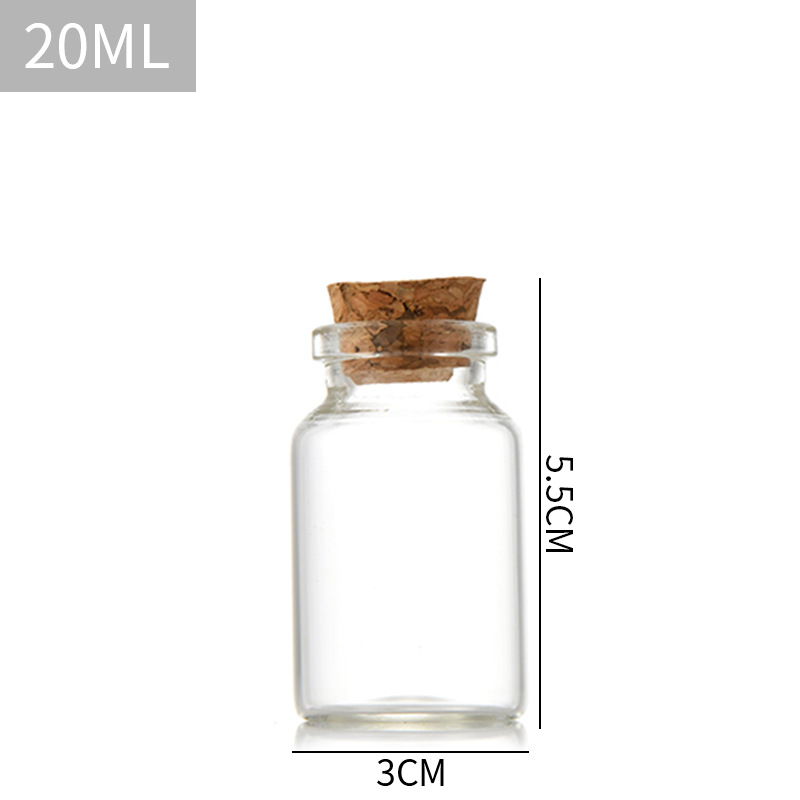 Botella de tubo de bayoneta de 30mm de diámetro que deseen botella de vidrio de corcho Cordyceps botella de medicina botella de té perfumada botella de deriva