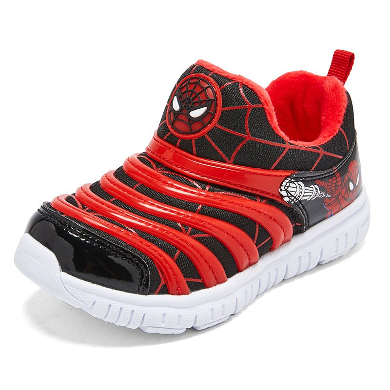 Zapatos deportivos de algodón de pelusa Xiaobo zapatos para bebés con suela suave antideslizante invierno zapatos para niños niñas niñas calentamiento orugas
