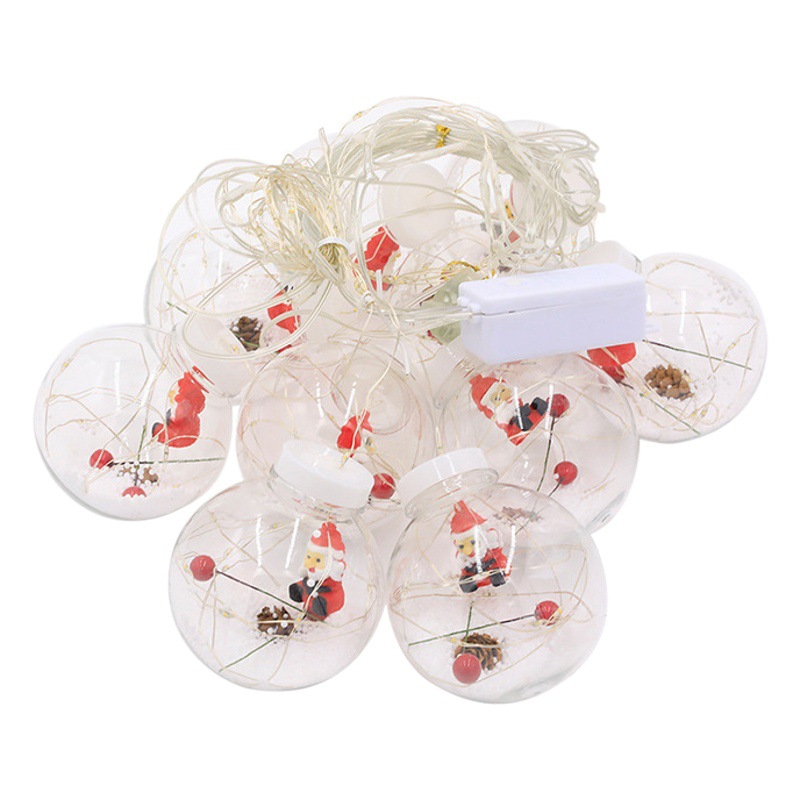 En stock suministro árbol de Navidad deseando Bola de alambre de cobre LED cortina de luz escena diseño vacaciones Navidad Cadena de luz que desea bola