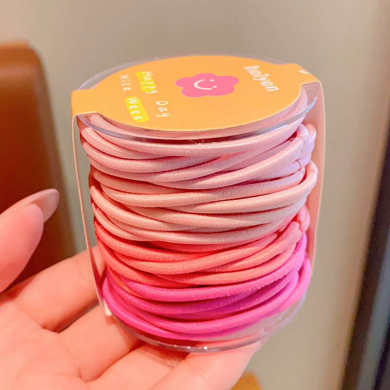 Las muchachas de la banda de goma del lazo del pelo de los niños no hacen daño a la cuerda del pelo banda elástica del pelo del bebé banda de goma colorida de la muchacha de la cuerda