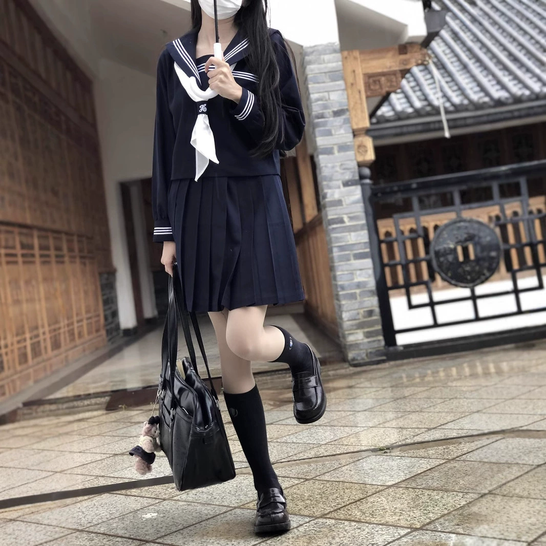 Весенняя и осенняя одежда для занятий в костюмах для моряков Весна и Осень в униформе JK в плиссированной юбке