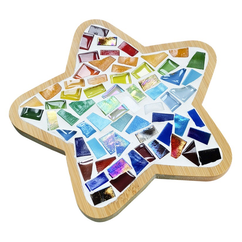 Regalo posavasos de mosaico hecho a mano bricolaje estudiante paquete de material hecho a sí mismo actividades de jardín de infantes Día de la madre mercado nocturno estilo caliente