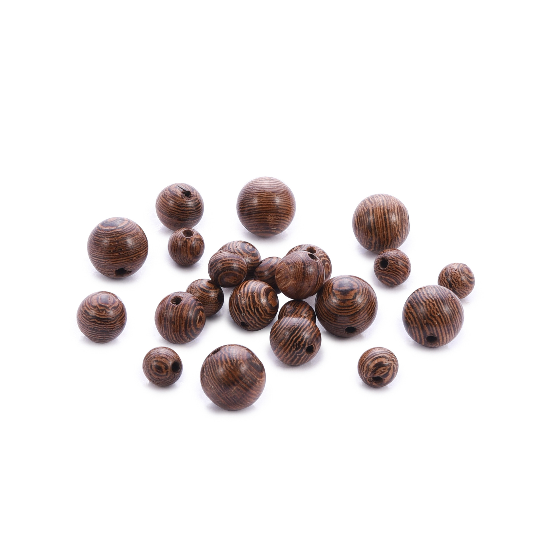 Beads Jewelry Making Type DIY Ornament Accessories Natural Door Frame Round Beads Perforated Scattered Beads Wooden Perforated Beads Bracelet String Beads Materials