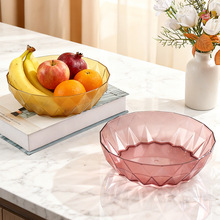 2025新款高颜值水果盘高级感轻奢家用菱形防摔耐用零食糖果干果盘