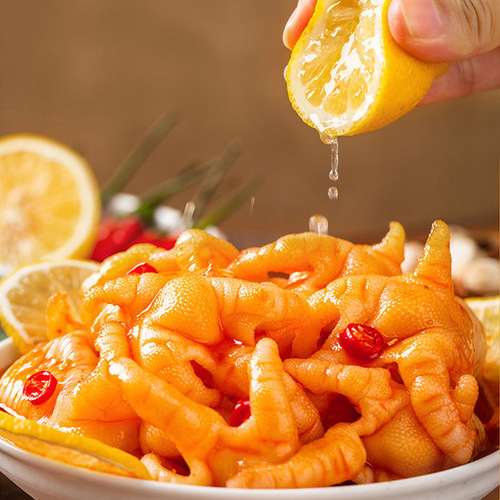 Pickled Diced Boneless Chicken Feet 200g Lemon Pickled Spicy Boneless Chicken Snack