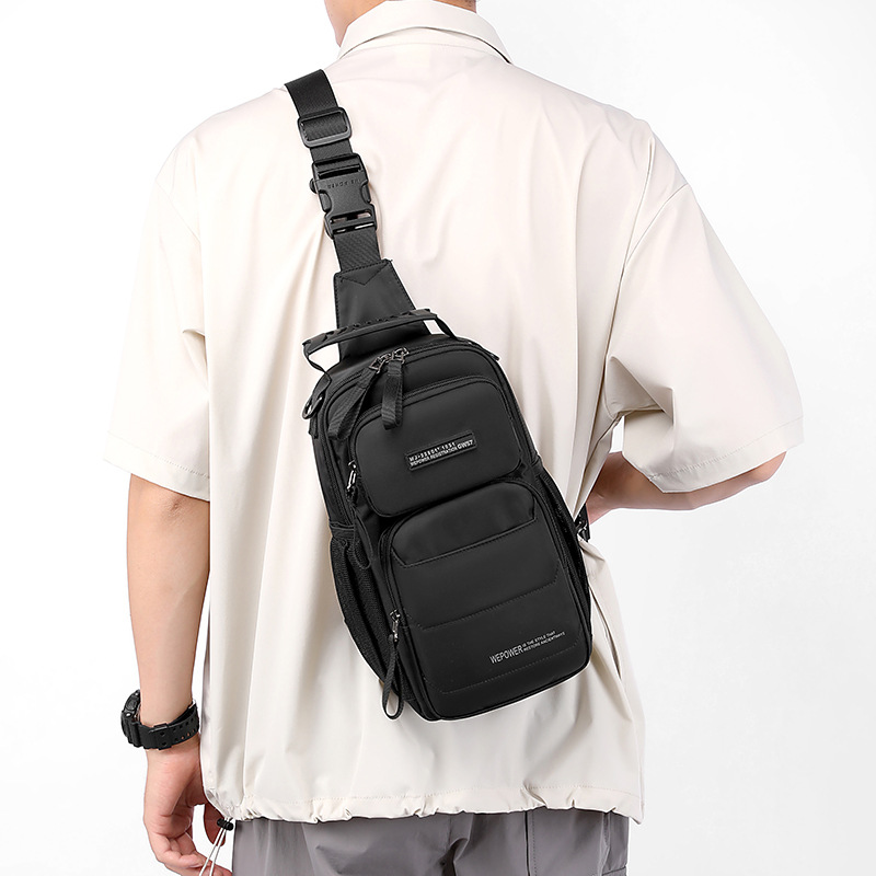 WEPOWER nuevo tipo de bolso de pecho para hombres, bolso de hombro de viaje casual coreano de gran capacidad, bolso portátil.