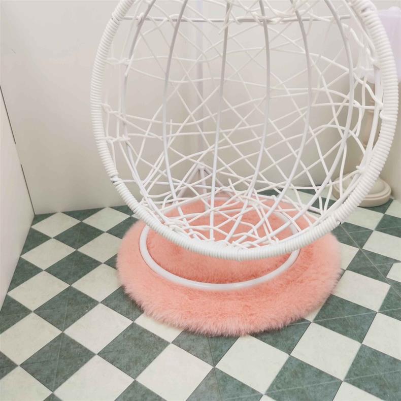 Short Plush Window Mat, Balcony Mat, Faux Wool, Non-Slip Particle Bottom, Washable, Dressing Room Mat, Window Mat, Floor Mat for Winter