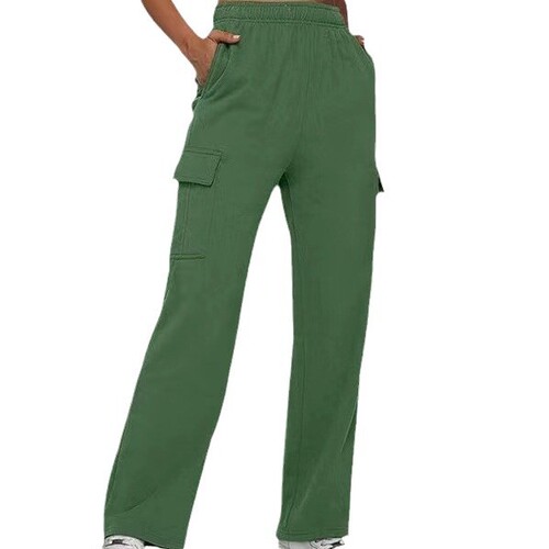 Women's Autumn/Winter Work Pants Loose Straight Wide Leg High-Waist Slimming New Casual Sporty Pants