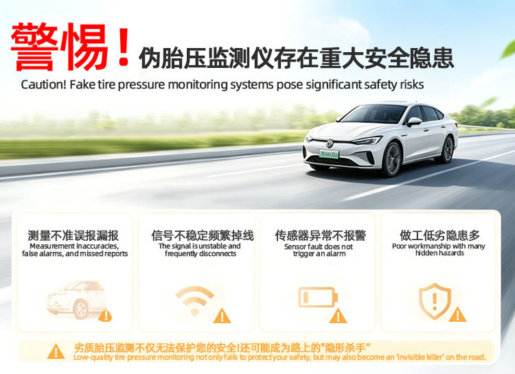 Tpms Solar-Powered Tire Pressure Monitoring System for Cars, Universal Tire Detection with Bracket, High-Precision Wireless Monitoring System