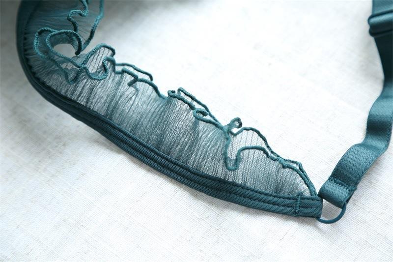 Nieuwe kanten kleine borstplooi inzetstuk pad dames 9227 bh set 16002_voghion.com