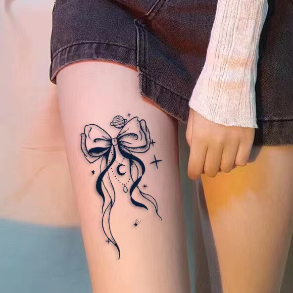 Butterfly Love Moon Star tattoo herbal semi-permanent hot girl sweet cool leg tattoo sticker waterproof durable non-reflective Butterfly Love Moon Star tattoo herbal semi-permanent hot girl sweet cool leg tattoo sticker waterproof durable non-reflective