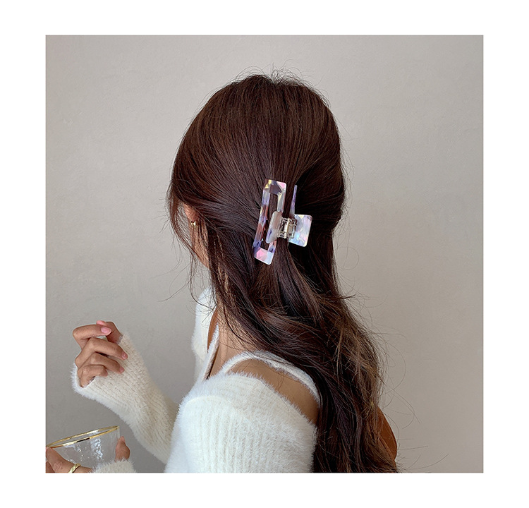 Wholesale Acetate Catch Clip Mermaid Color Hair Catch Back Head Hairpin Colorful Shark Clip display picture 10