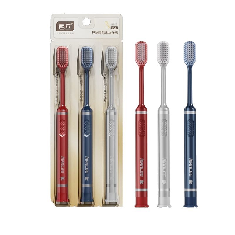 Mingli ソフト毛ブラシシルク底吸盤スタンド歯ブラシ大人の家族 3 組み合わせ歯ブラシ工場卸売|undefined
