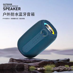 Foreign trade cross -border explosion IPX6 waterproof Bluetooth audio heavy subwoofer colorful atmosphere light wire wireless card speaker