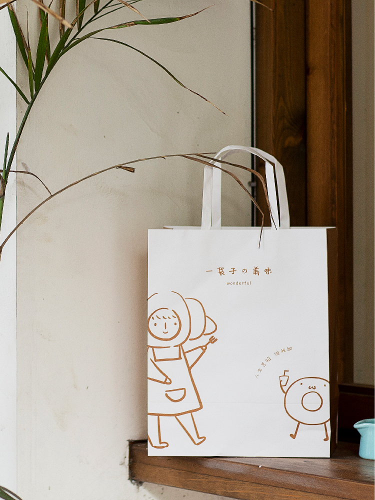 Tong Tong pan tostado japonés bolsas de mano para llevar dulces bolsas de embalaje pastel bebidas horneado bolsas personalizadas