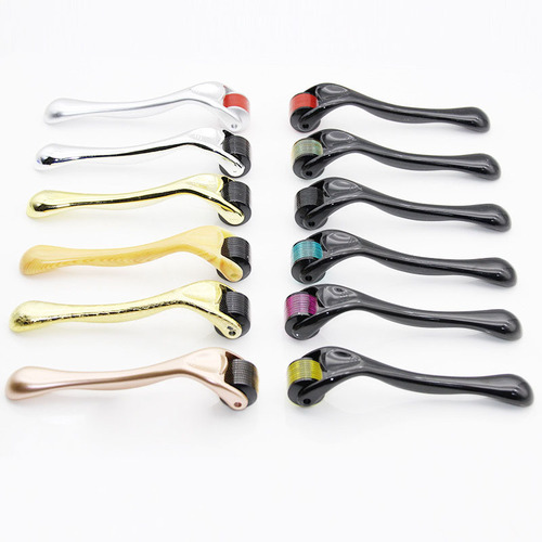 540 Roller Microneedle Facial Beauty Tool Skin Roller with Silver Plating MTS Stainless Steel Titanium Alloy Microneedles