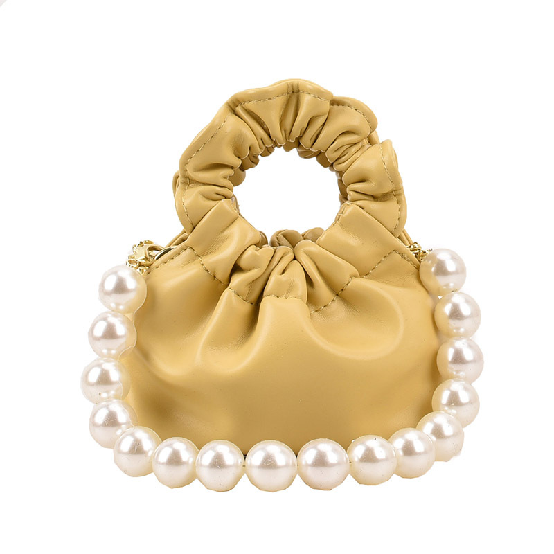 Dulce Pearl Princess bolso de anillo lindo mini bolso de cubo para niños y niñas, bolso de cambio plegable para niños