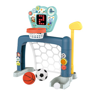 3-in-1 Electronic Scoring Basketball Stand Football Golf Indoor 5-in-1 Parent-Child Sports Sports Toy Set