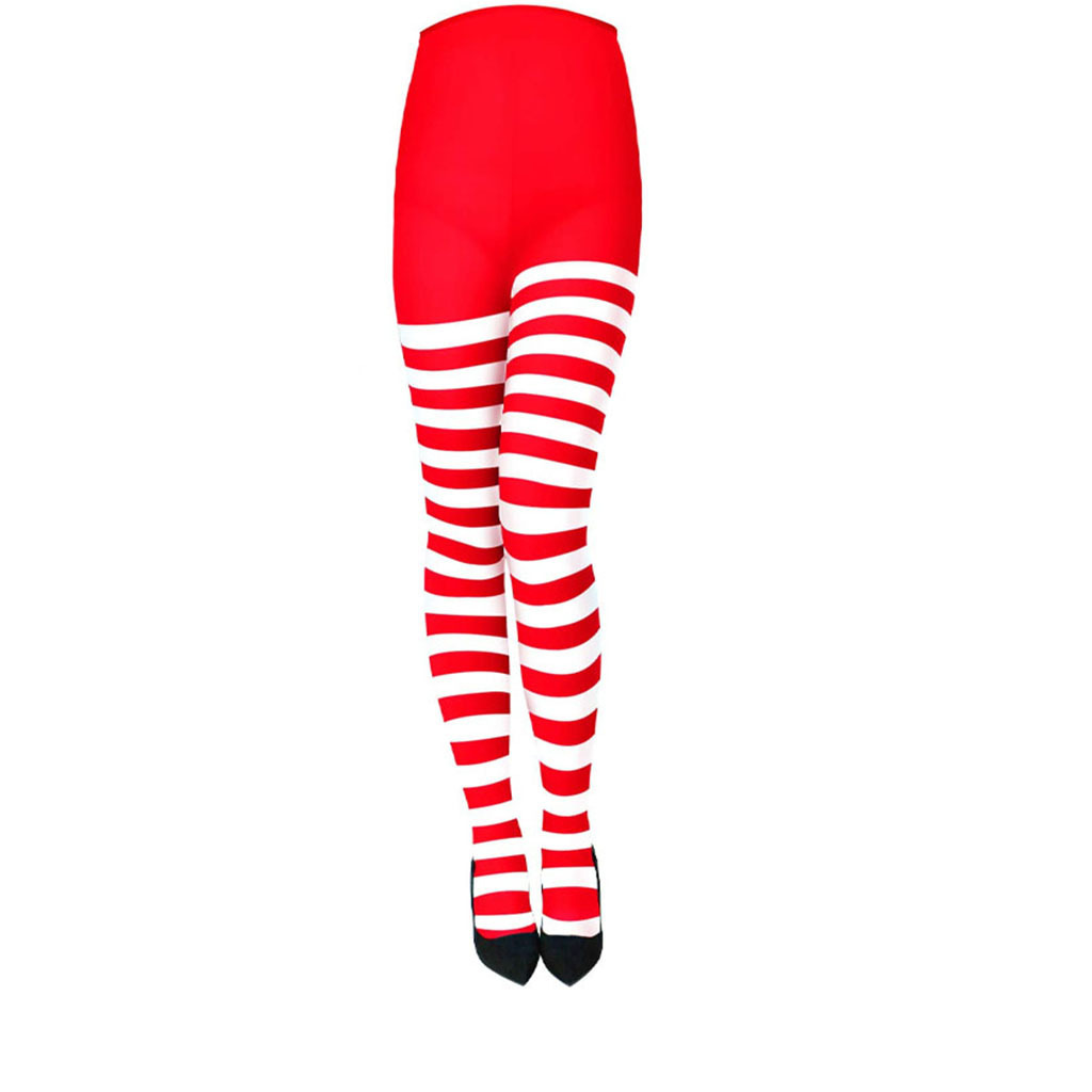 Pantalones rojos y blancos rayados