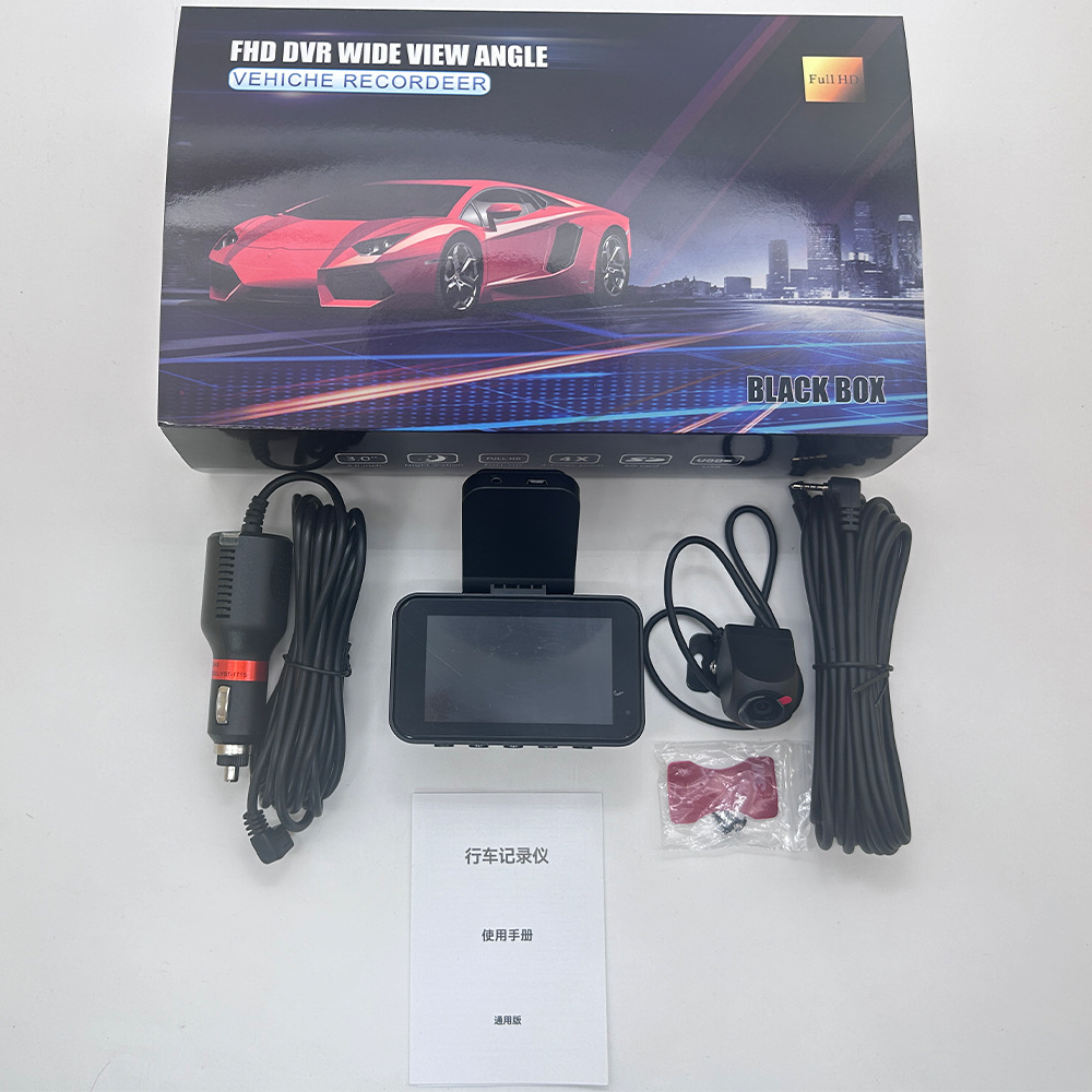 Car-mounted dual-camera recorder with 4K WiFi transmission, dual-lens wide-angle night vision dashcam, wholesale