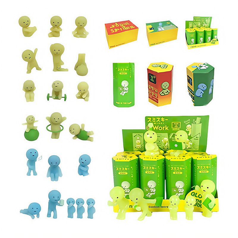 Cross-Border New Product Glow-In-The-Dark Blind Box Corner Guys Transport Angel Figure Trendy Blind Box Cartoon Figurine Decoration