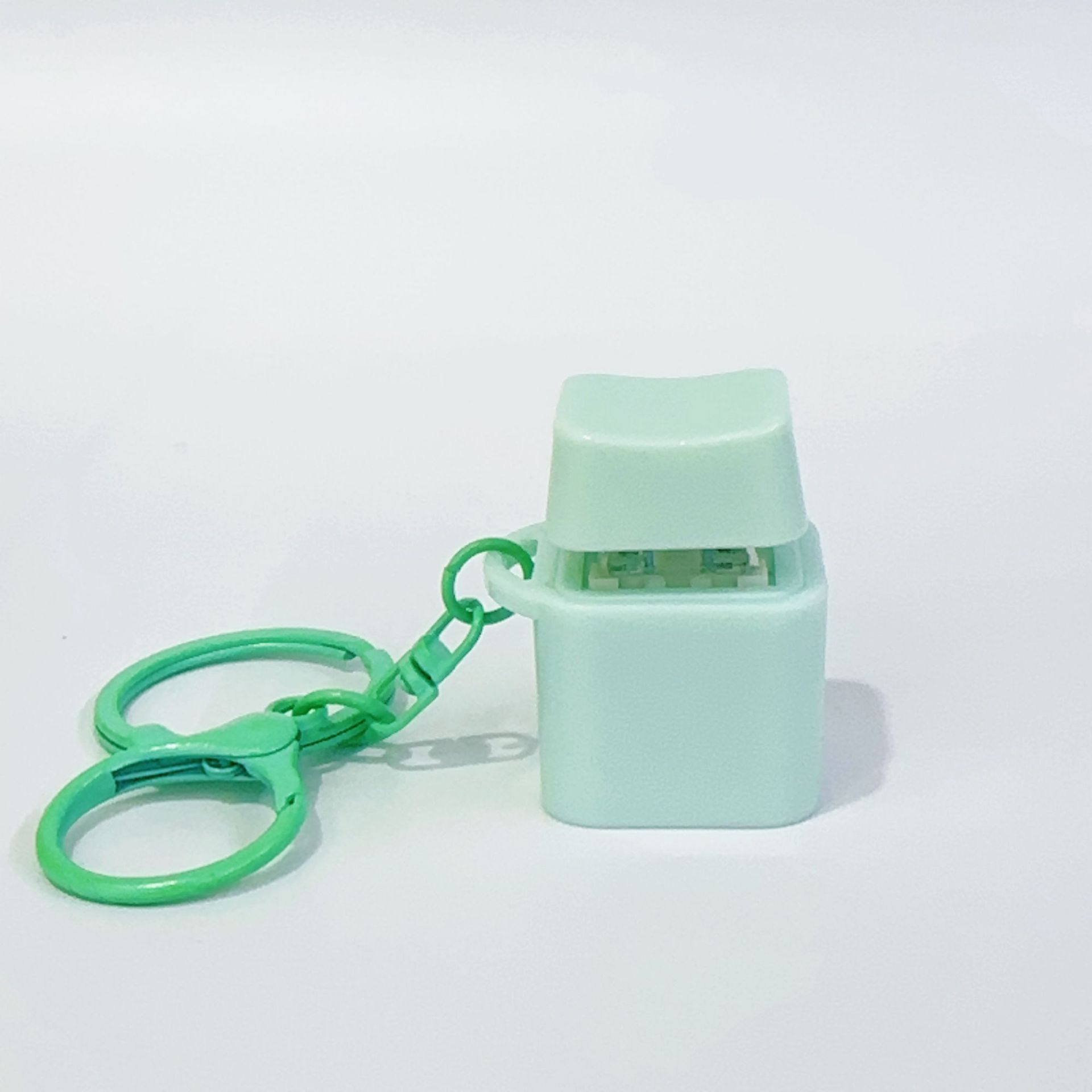 Cyan square colorful lobster clasp